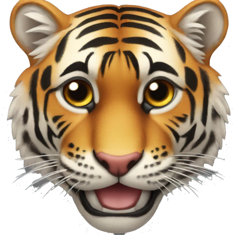 Emoji de un tigre gruñiendo emoji