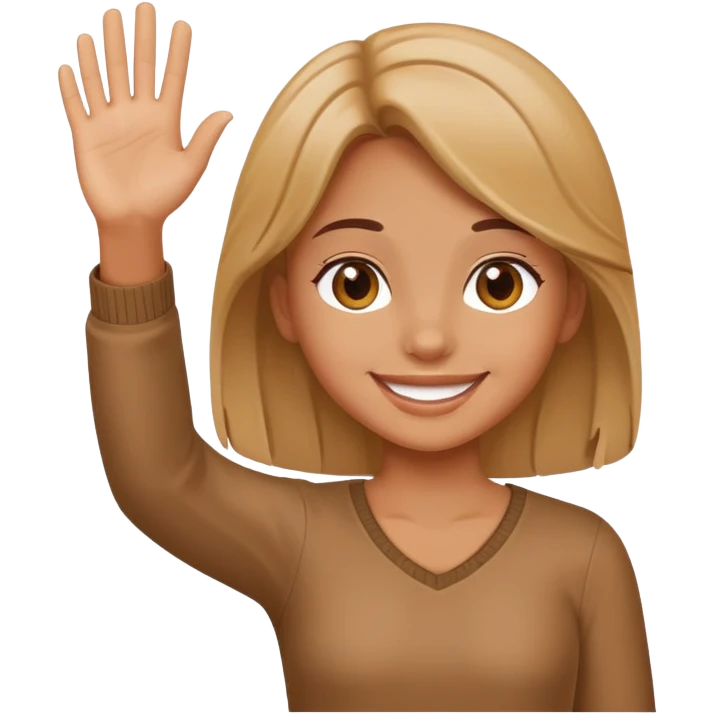 Chica saludando  emoji