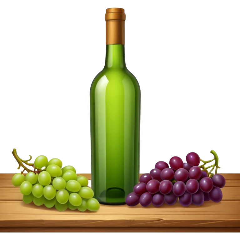 Vine bottle with Grapes emoji