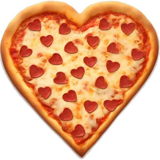Heart shaped pizza emoji