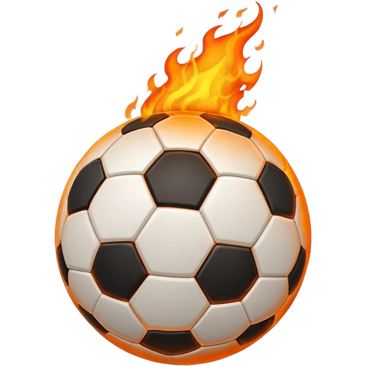 burning soccer ball emoji
