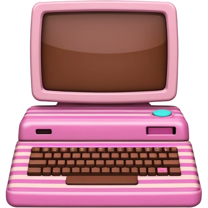 pink and brown striped g3 computer  emoji