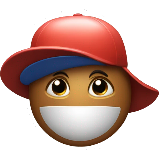 Baseball with hat emoji