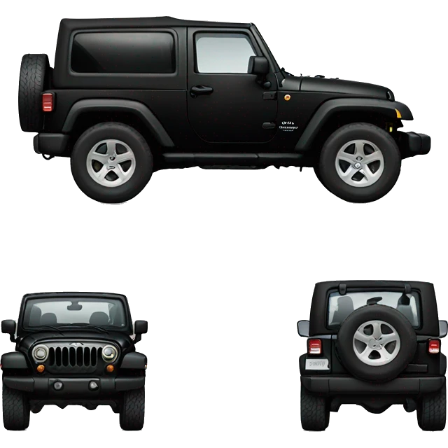 Black jeep wrangler emoji