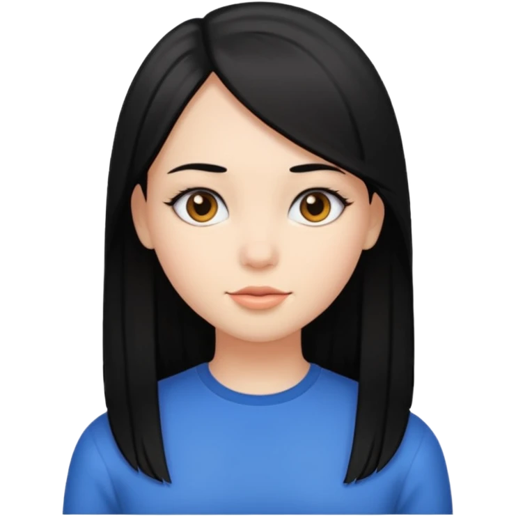 girl with black straight hair emoji