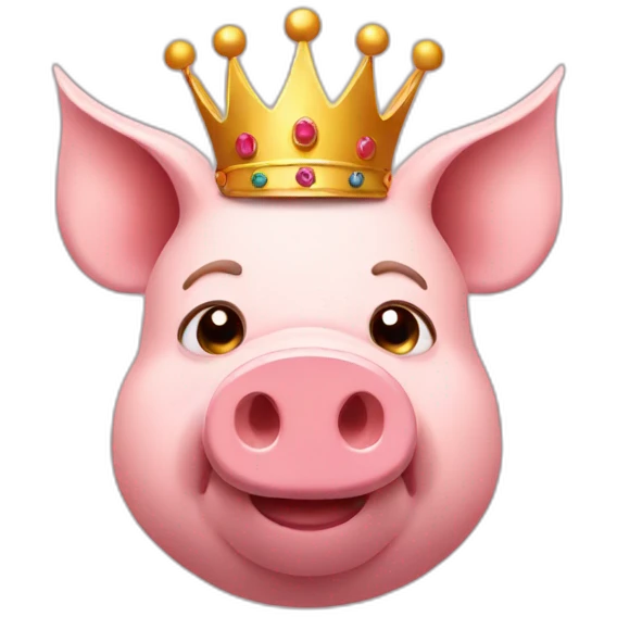 pig with crown emoji