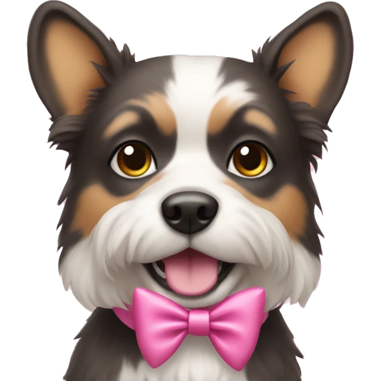 dog with pink bow  emoji