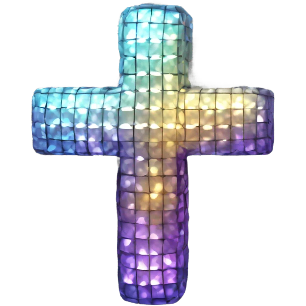 Disco ball cross emoji