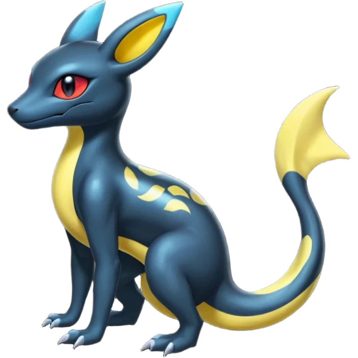 Shiny Salandit-Umbreon-Quilava-Fakémon-hybrid-creature (full body)  emoji