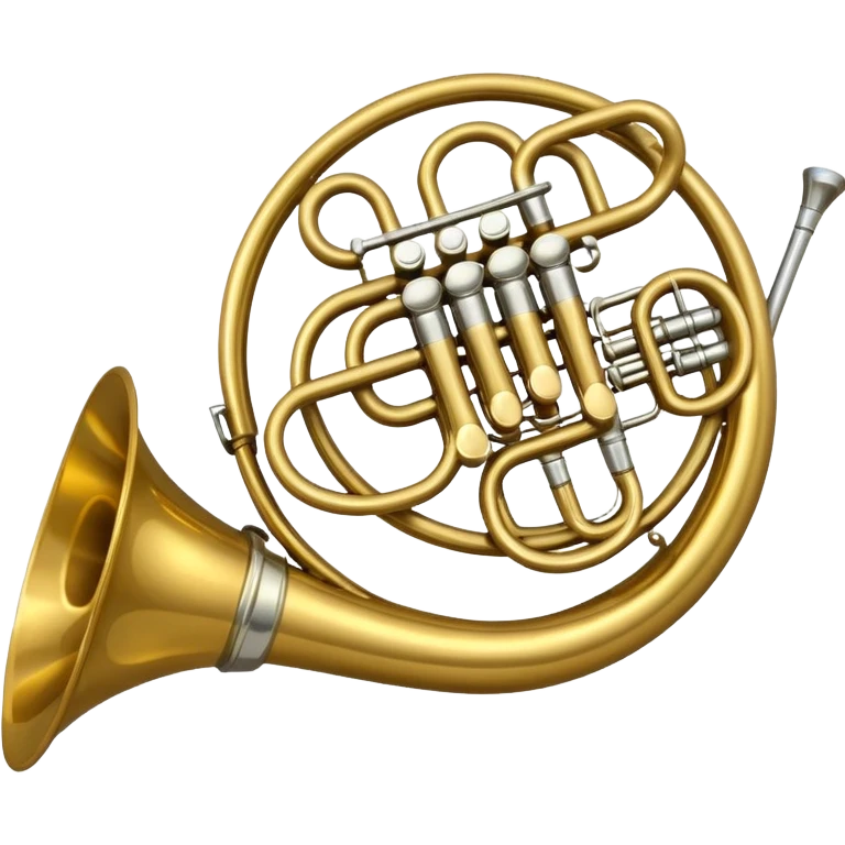A cartoony French horn emoji