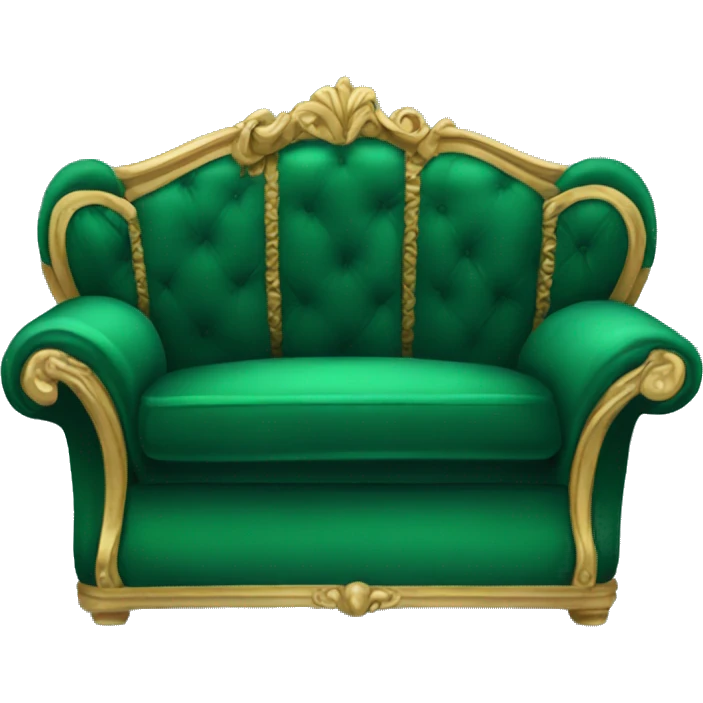 Royal French emerald couch emoji