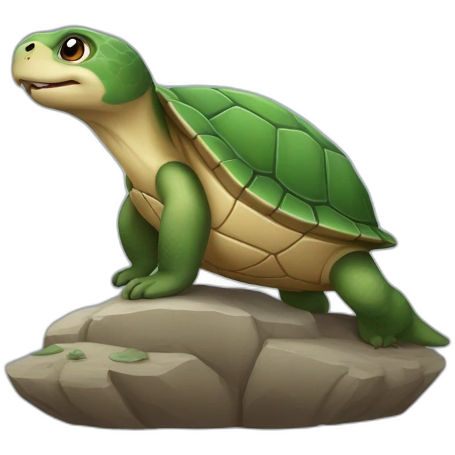 tortue sur une loutre emoji