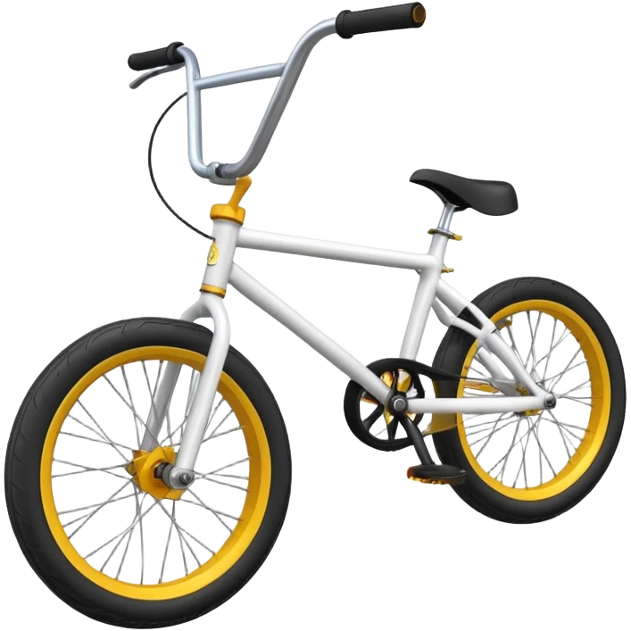 Professional BMX bicycle with small tires, high handlebar, strong frame, sports equipment, extreme sports bike emoji