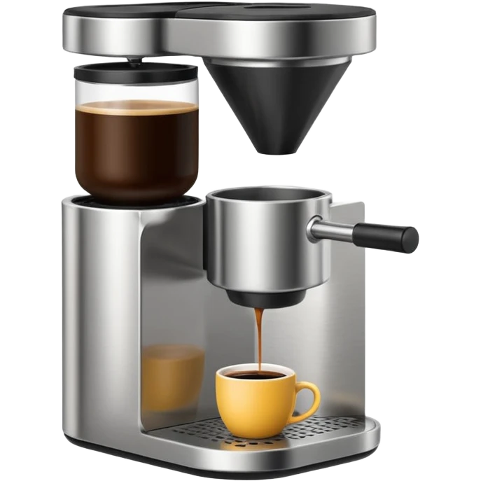 Brewing stand for coffee emoji