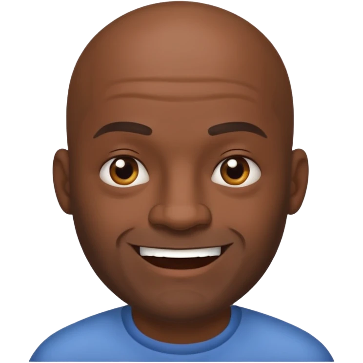 bald grumpy black man with shaving beard emoji