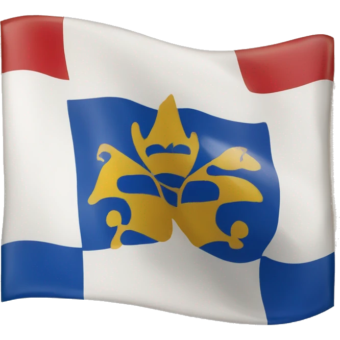 a quebec flag with banned sign emoji