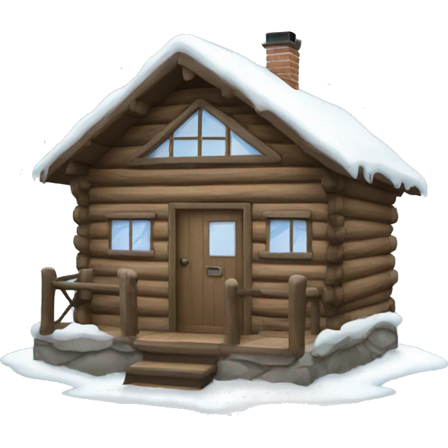 winter cabin emoji