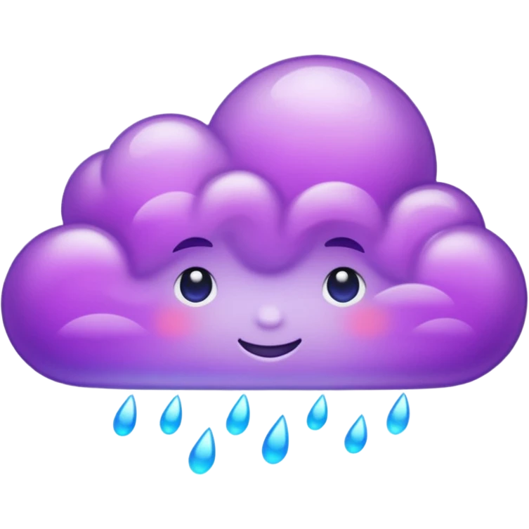 A glowing purple cloud with subtle sparkles around it. emoji