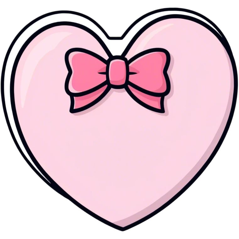 heart thats pink with bow emoji