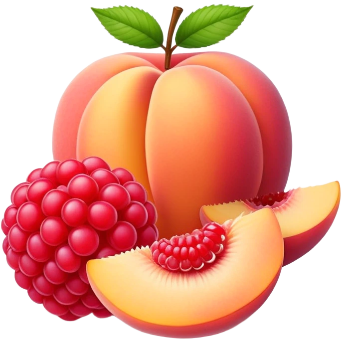 Peach raspberry combo emoji
