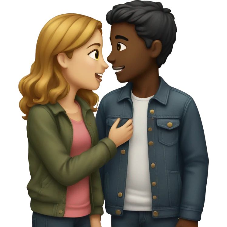 Boy and girl kissing  emoji