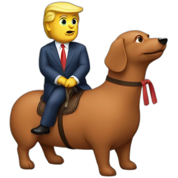 trump-riding-sausage emoji