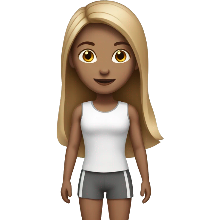 Running girl light Skin light Brown straight hair  emoji