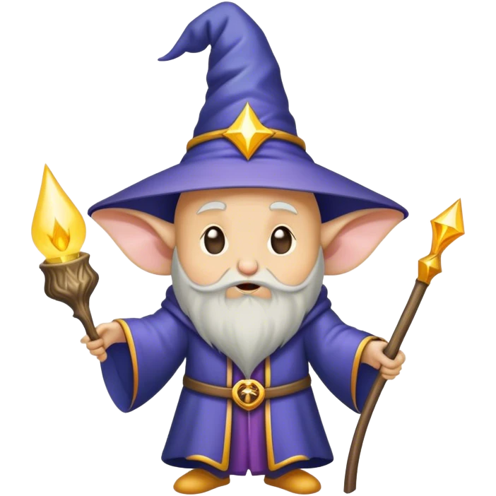 retarded wizard merged with mouse not portrait emoji