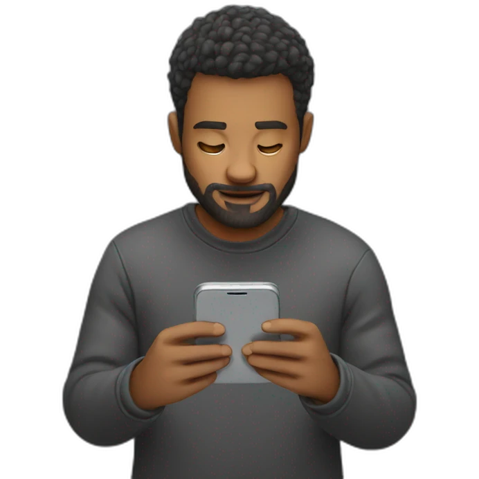 person looking at their phone emoji