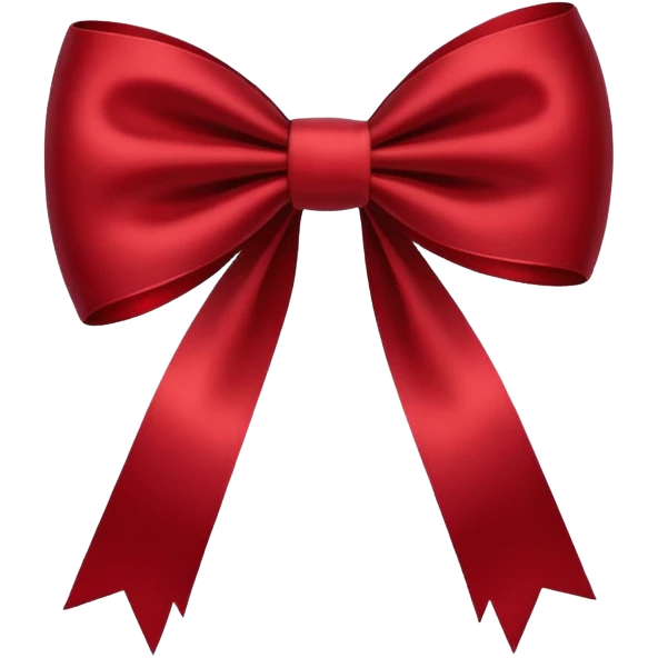 dark red bow emoji