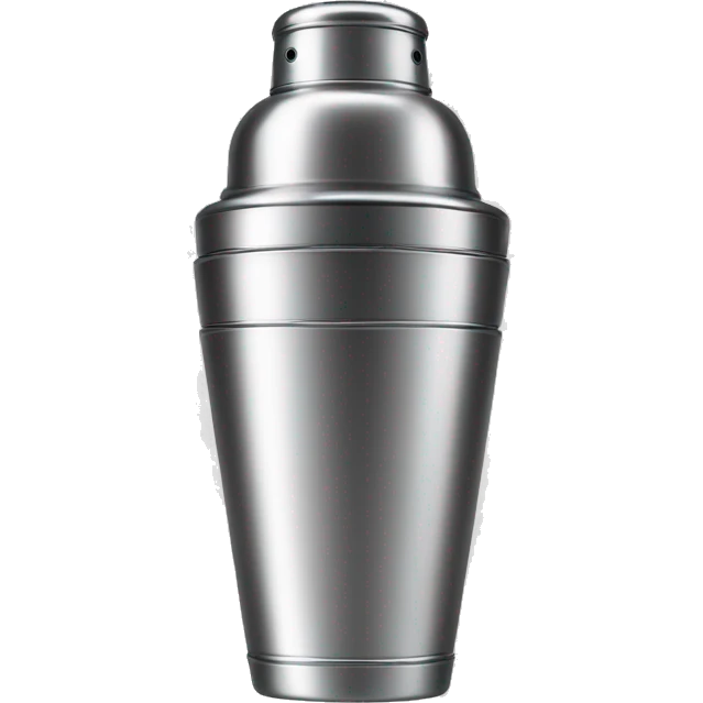Metal cocktail shaker emoji