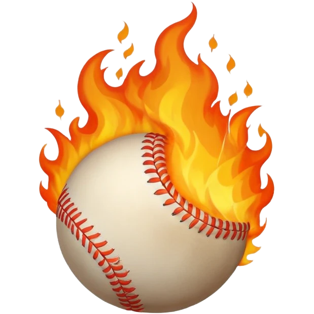 Baseball fire emoji