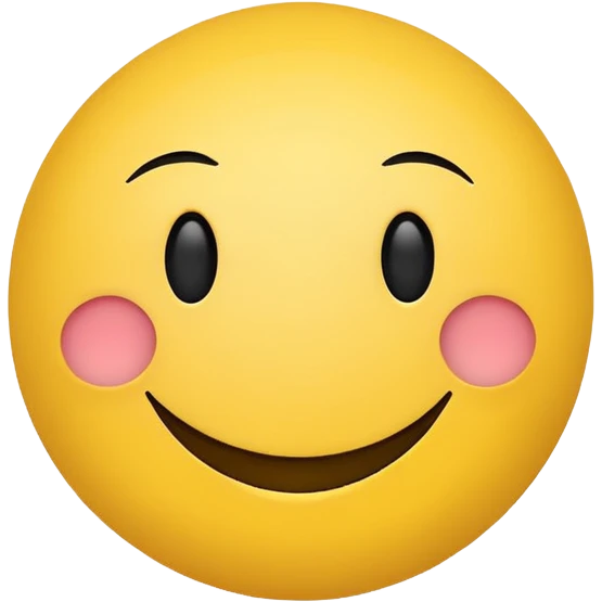 Happy smiley face, slightly passive aggressive emoji