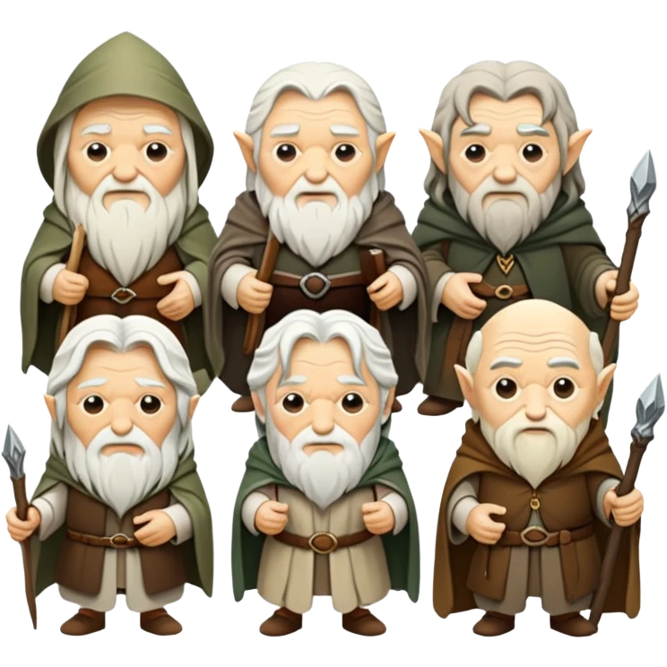 group of wise figures from White Council Lord of the Rings emoji