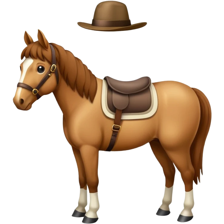 Horse with hat emoji