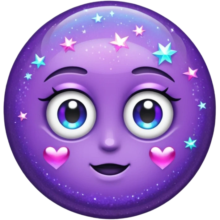 glitter purple no cancel emoji