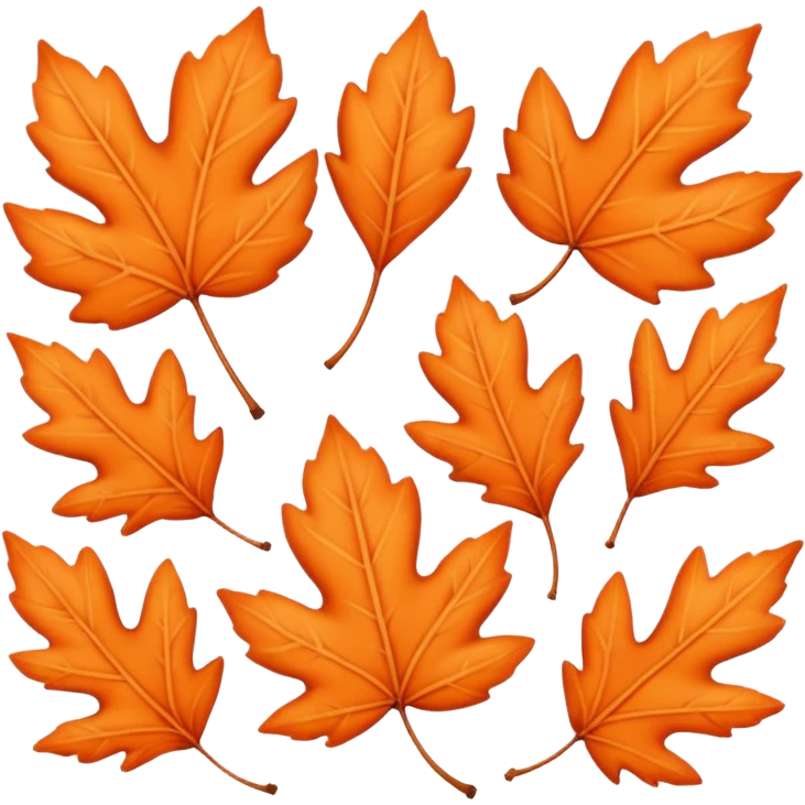 Pastel orange leaves  emoji