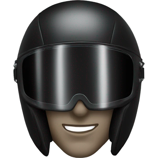 Black motorcycle helmet profile  emoji