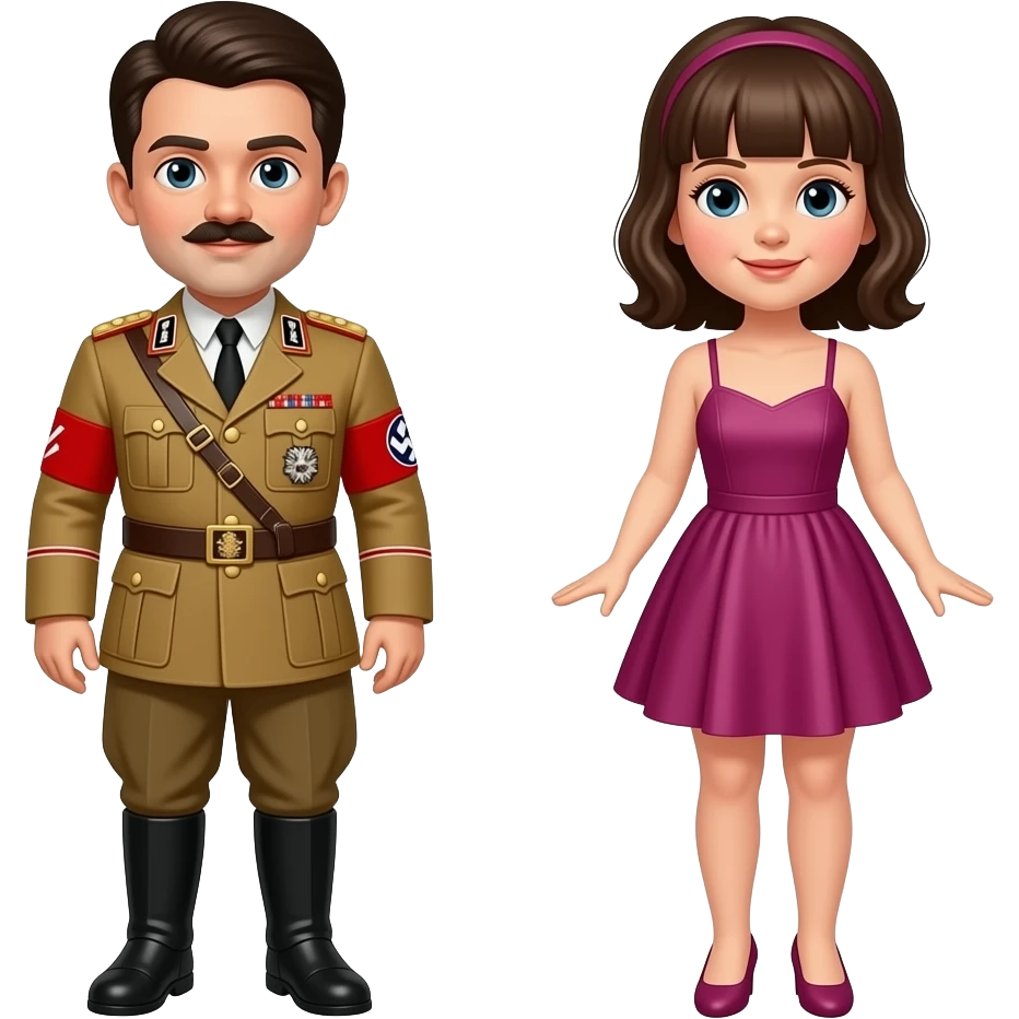 Hitler avec un fille en decotler emoji
