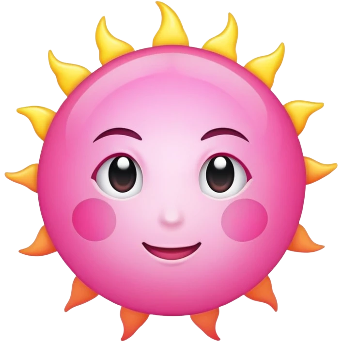 Pink sun emoji