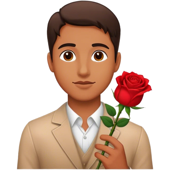 man with rose emoji