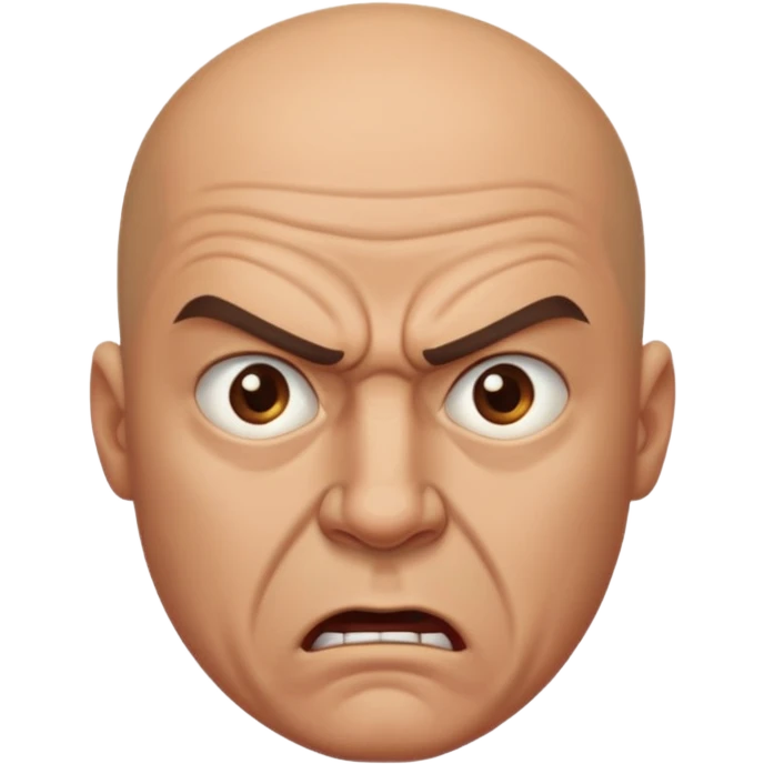 an angry bald man  emoji