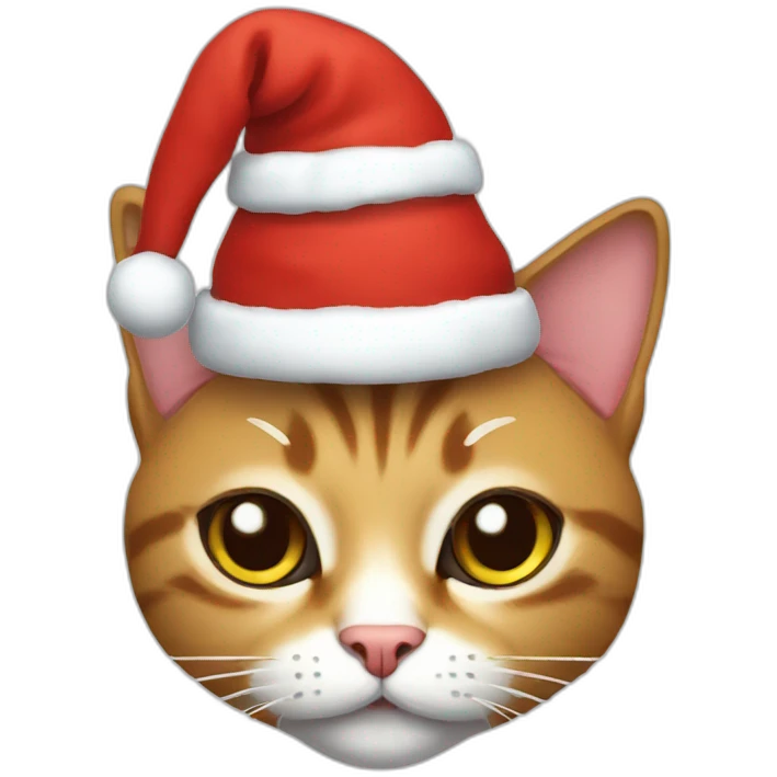 Christmas hat cat emoji