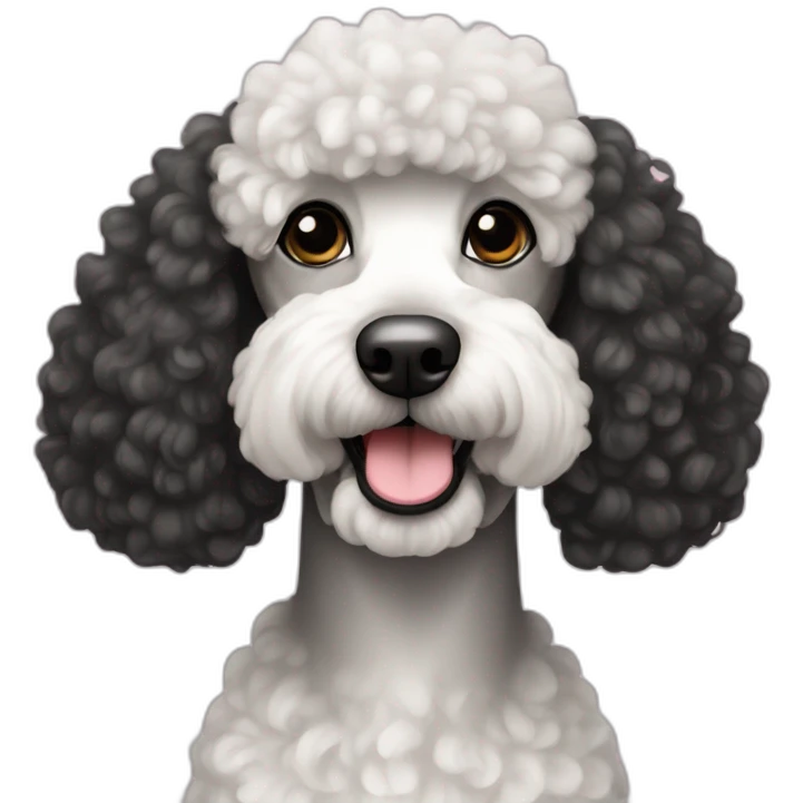 Fresh poodle negro mini emoji