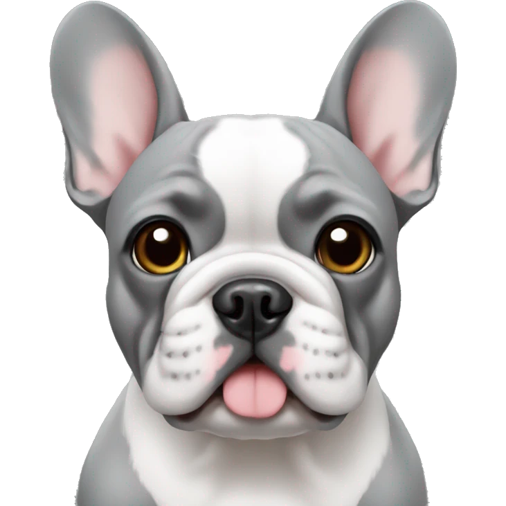 french bulldog grey emoji
