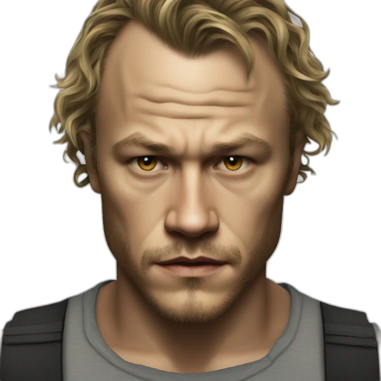 actor heath ledger serious emoji
