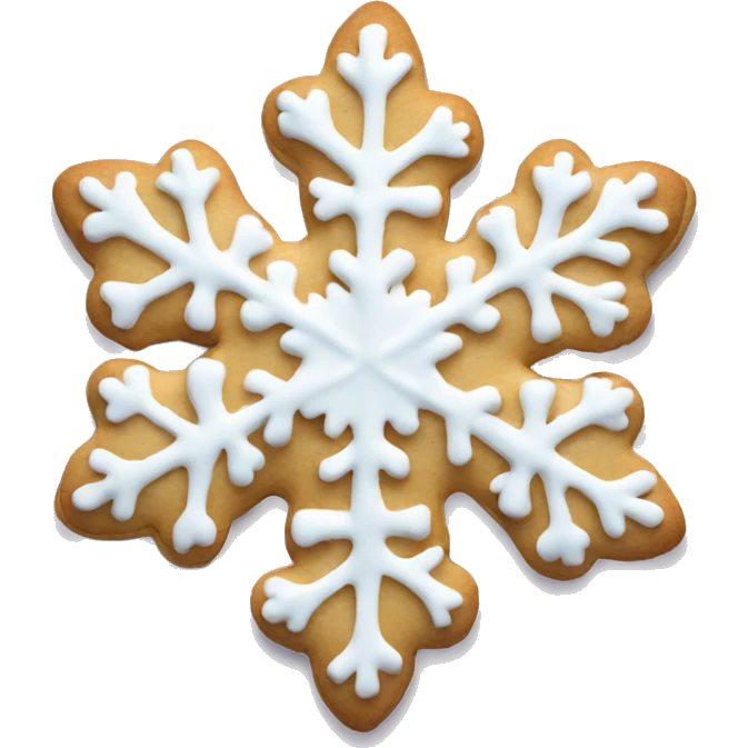 Sugar cookie snowflake emoji