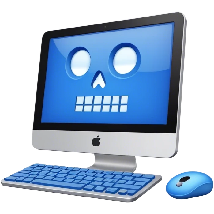 Blue screen computer of death (BSOD) emoji