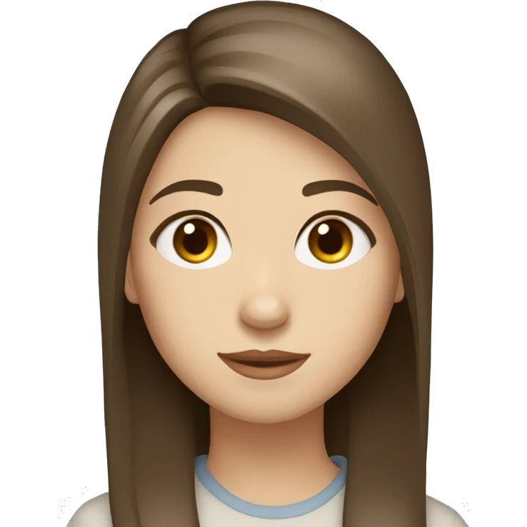 cold brown hair straight blue eyes light yellowtone skintone emoji