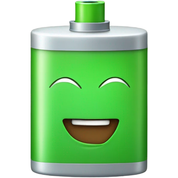Green happy battery  emoji